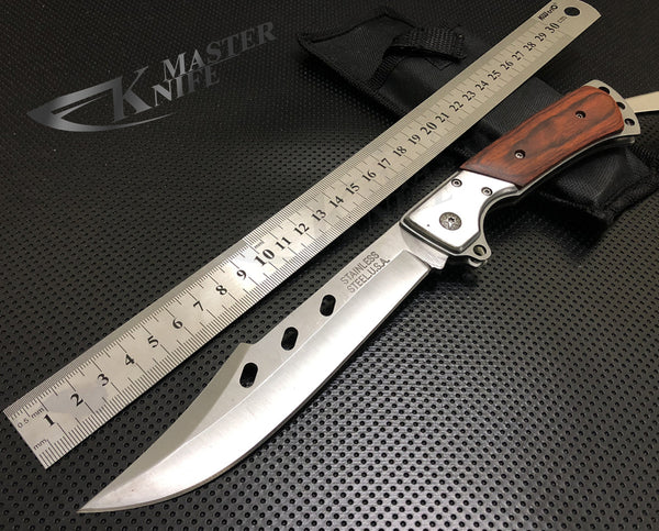 New Large Size Folding Pocket Tool, Portable Outdoor Hand Tool, Compact Extended Bowie Style Utility Gear for Camping Fishing Hiking Bushcraft Travel Daily Outdoor Activities Men EDC Carry Accessories