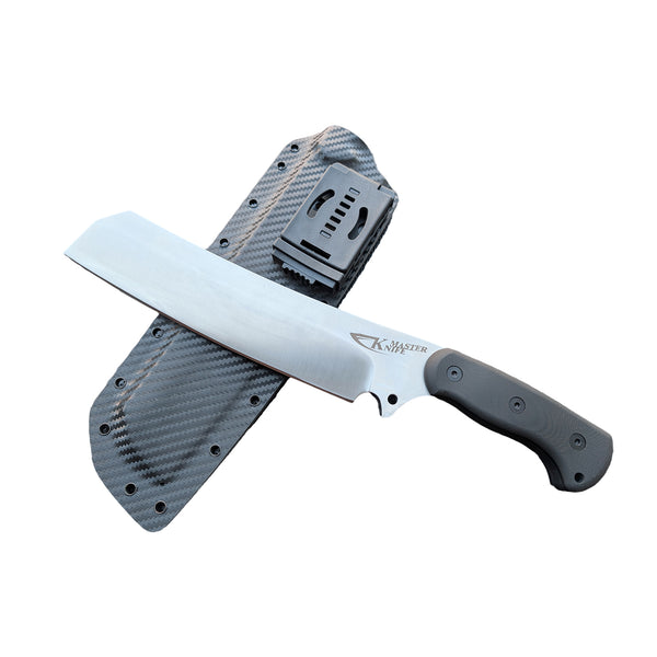 Outdoor Camping Fixed Blade Knife with Kydex Sheath, Full Tang G10 Ergonomic Handle Survival Knife for Hiking Hunting Bushcraft EDC Gear