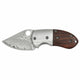 Compact Damascus Folding Knife, Single Item, 12 x 3 x 2 cm, 200 g