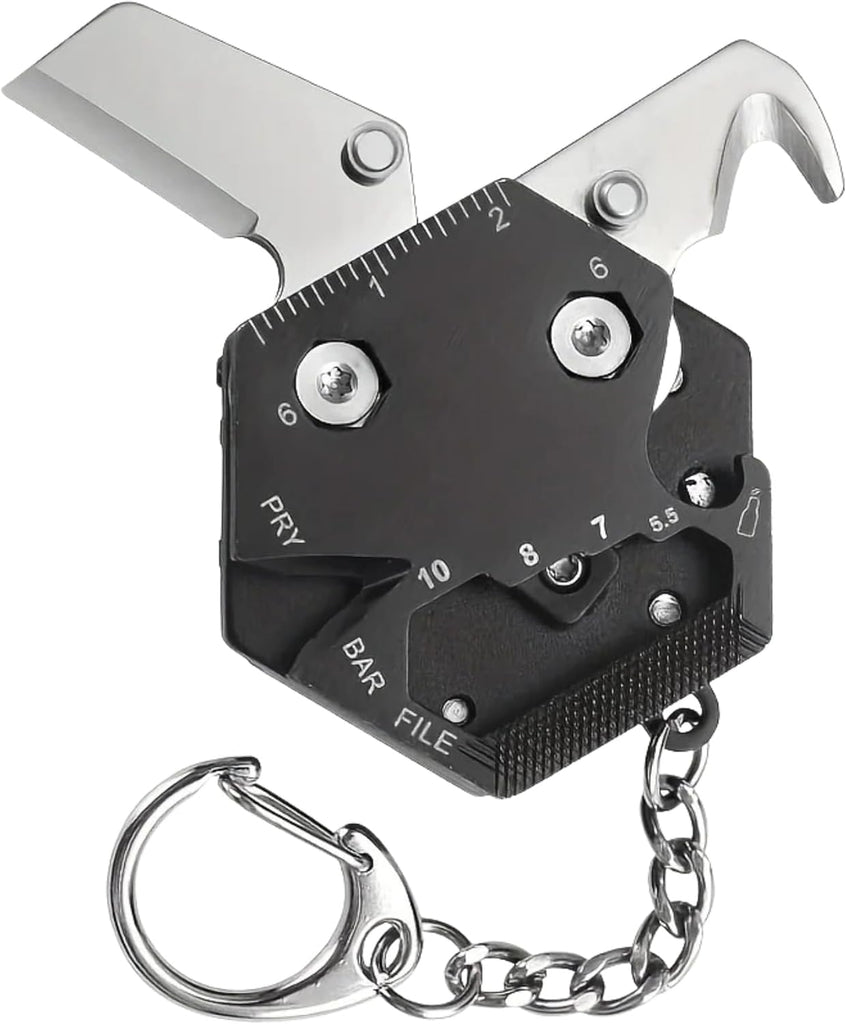KnifeMaster Stainless Steel Multi-Function Keychain Hand Tool - Rope Cutter
