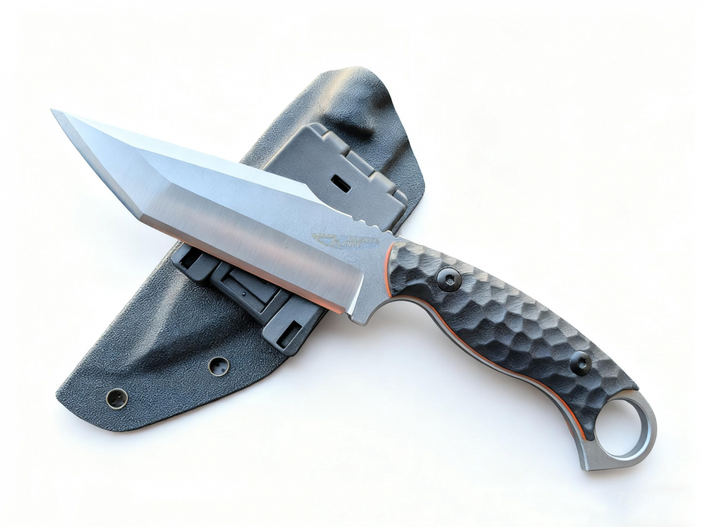 Outdoor Camping Fixed Blade Knife, Steel Blade, G10 Handle,Design with K Sheath, Ideal for Camping, Hiking, Bushcraft, Field Tasks