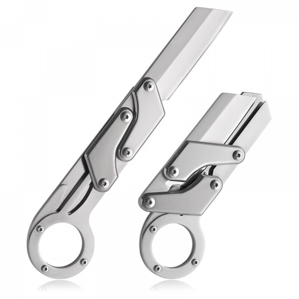 Outdoor Mechanical Folding Knife - High Hardness Blade, Push-Activated Quick Open, Multi-Functional for Camping, Hiking, Daily EDC & Emergency Use