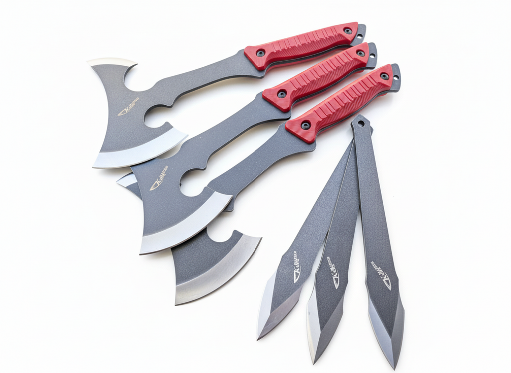 11.8 Inch Outdoor Camping Axe, 420 Steel with Kydex Sheath, Axe Outdoor Tool for Chopping, Splitting Firewood