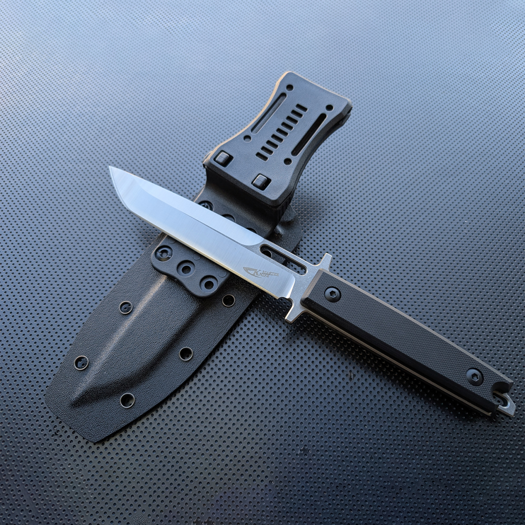 Outdoor fixed blade knife, 10.6 inches with Kydex sheath, suitable for outdoor camping,hiking,daily carry-White