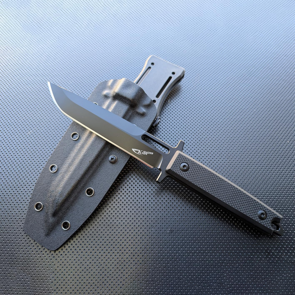 Outdoor fixed blade knife, 10.6 inches with Kydex sheath, suitable for outdoor camping,hiking,daily carry