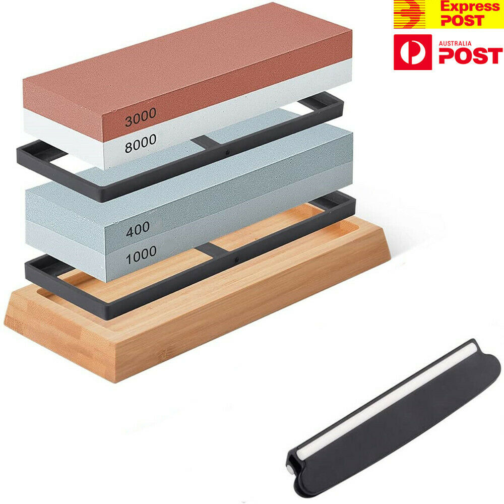 Premium Whetstone Sharpener Kit 4 Side Grit Professional Knife Sharpener Stone