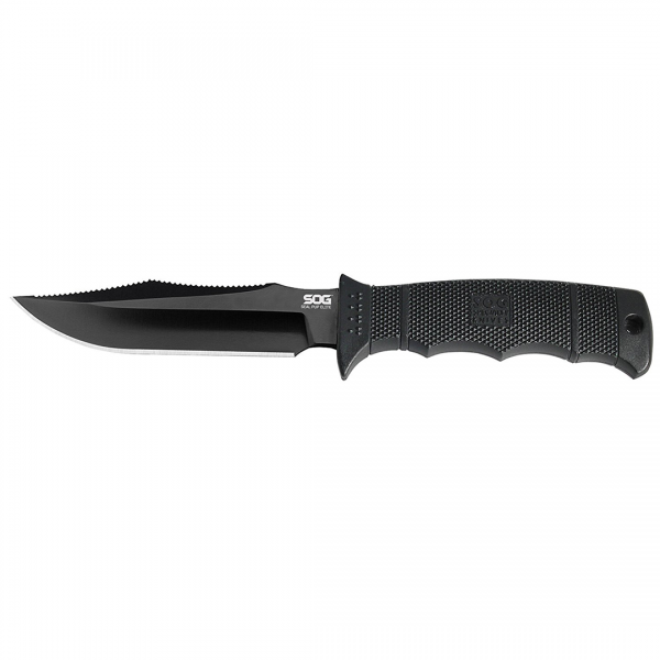 SOG SEAL Pup Elite Fixed Black Tini Combo Blade - www.knifemaster.com.au