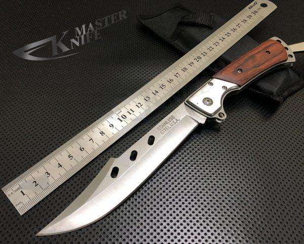 New Large Folding Knife Camping Fishing Outdoor Small Bowie Pocket Bush Extended - www.knifemaster.com.au