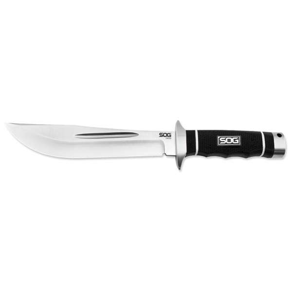 SOG Creed Bowie Knife Satin Blade With Kraton Handle - www.knifemaster.com.au