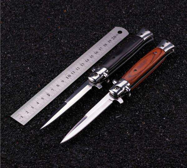 Stiletto Knife Italian Folding Blade Pocket Tactical Hunting Camping Flipper - www.knifemaster.com.au