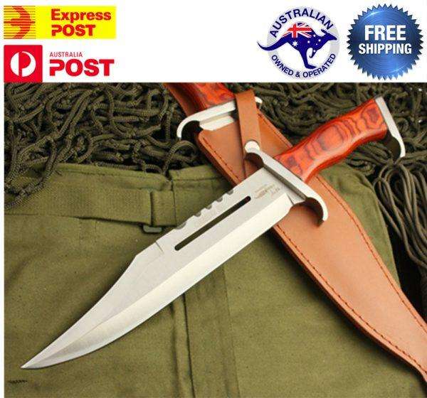First Blood III Rambo Stallone Hunting Knife Bowie Military Combat Survival - www.knifemaster.com.au