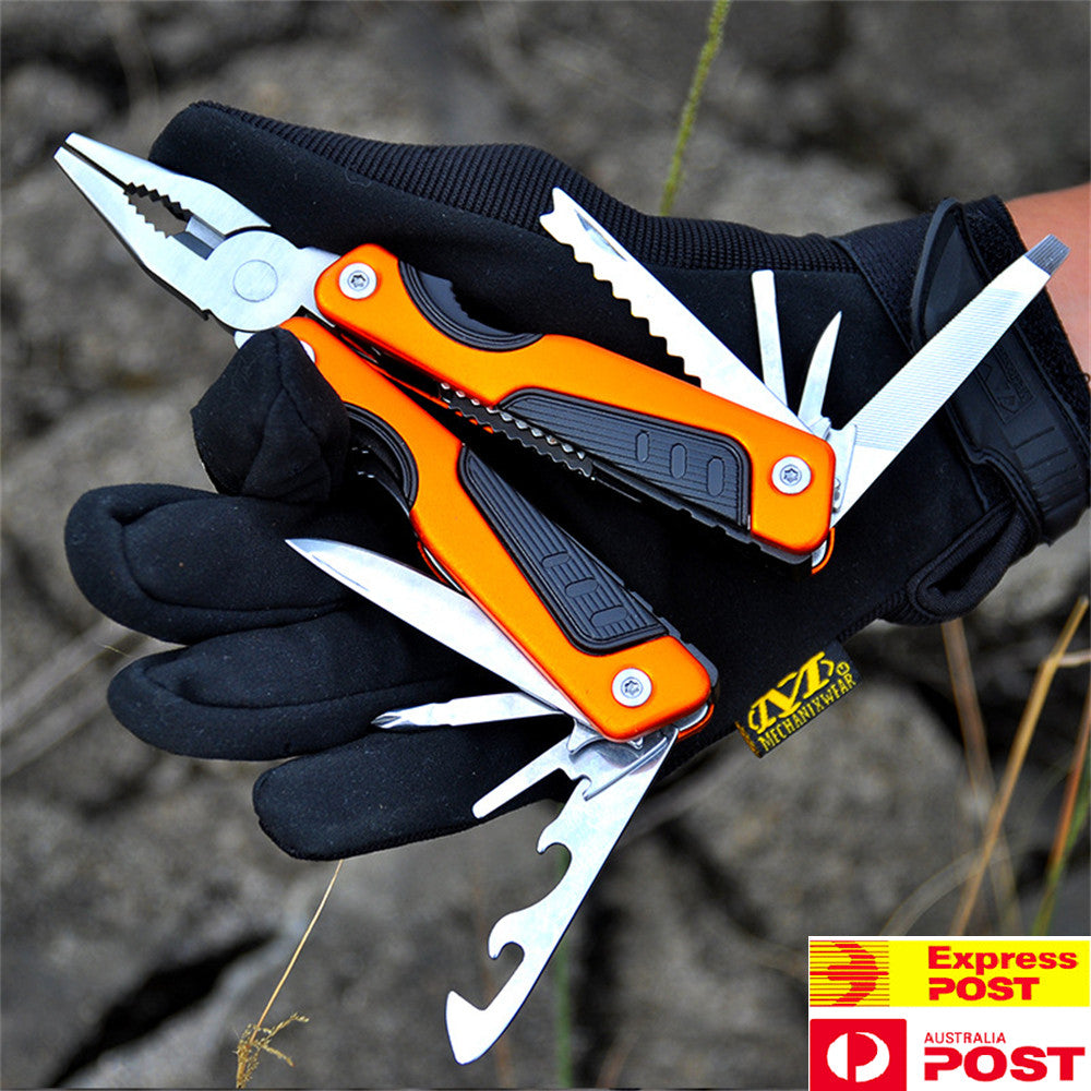 Multi Tool Pliers, Compact Foldable Stainless Steel Durable Pliers with Knife, Can Opener, Screwdrivers for Camping Hiking Outdoor Home Improvement, Multi Function Utility Tool Kit