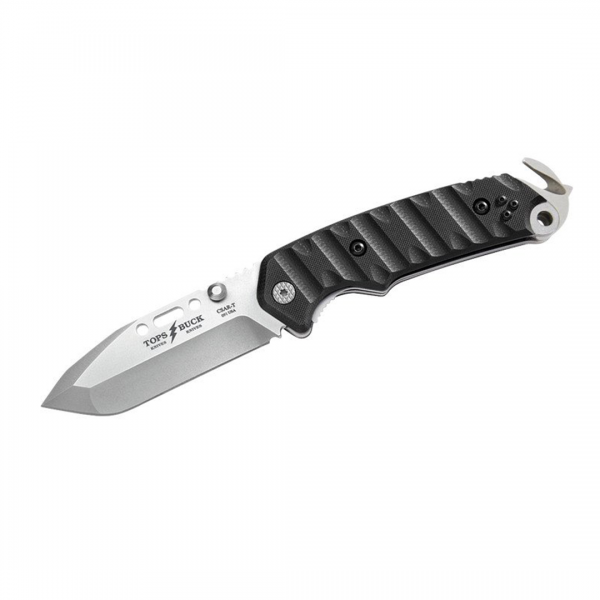 TOPS/Buck CSAR-T Tactical Folding Knife Tanto Plain Blade - www.knifemaster.com.au