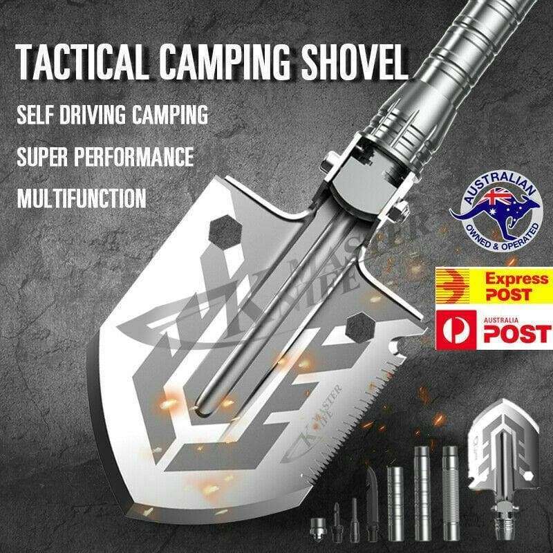Outdoor Tactical Folding Shovel Camping Multi Tools Knife Axe Saw Military - www.knifemaster.com.au