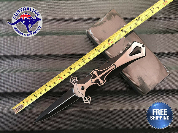 Medieval Folding Knife Hunting Camping Outdoor Survival Unique AU