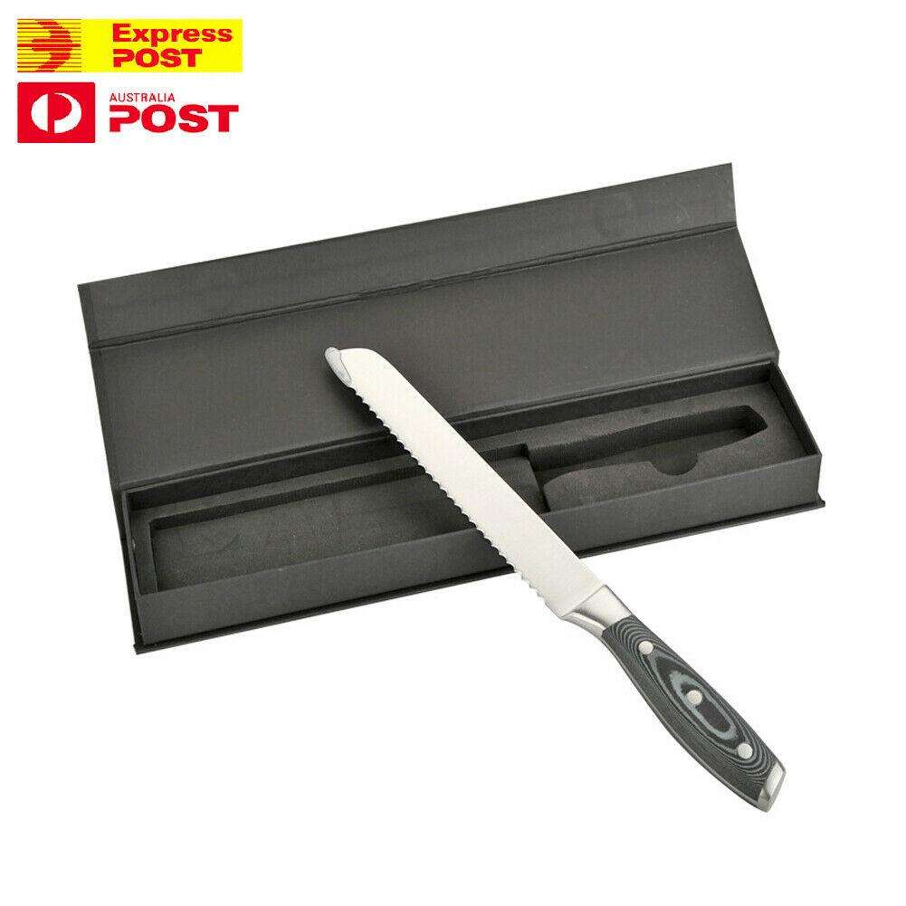 8 Inch Classic Kitchen Cutlery Serrated Bread Cake Knife with Micarta Handle - www.knifemaster.com.au