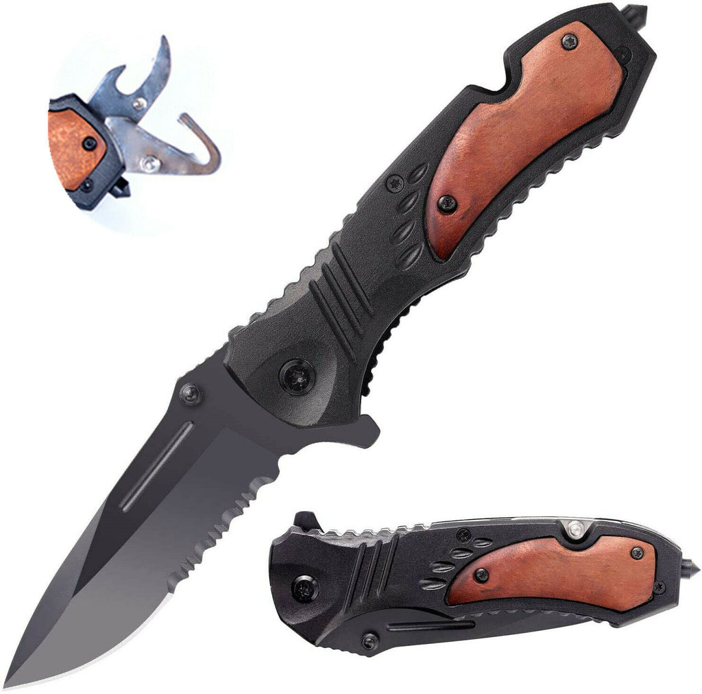 Folding Pocket Knife,Multitool Tactical Diving Knife Rope Cutter Bottle Opener