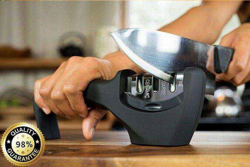 Knife Sharpener 3 Stages Kitchen Steel Blade Edge Scissors Sharp Tool Au Stock - www.knifemaster.com.au