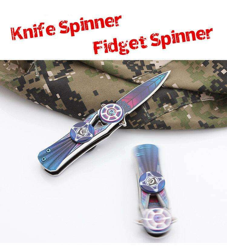 Knife Spinner Finger Fidget Spinner Hand Pocket For Adult Outdoor Camping Fishin - www.knifemaster.com.au