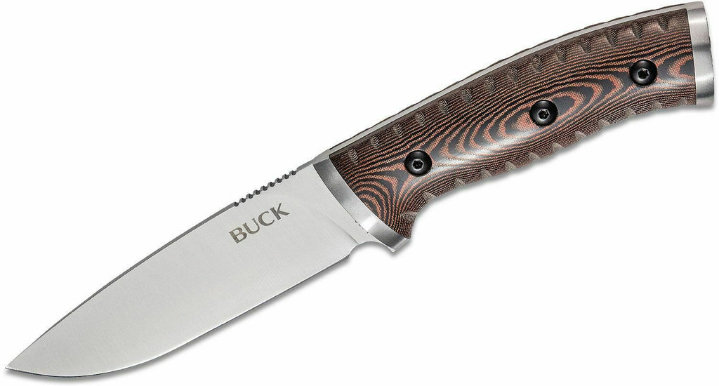 Buck 863 Selkirk Survival Knife Fixed 4.625" Blade, Brown Micarta Handles