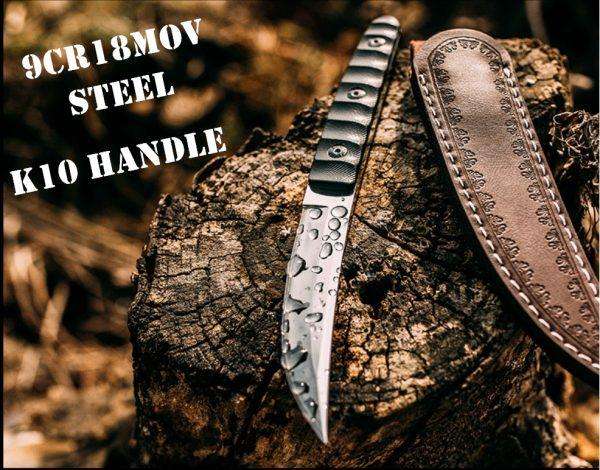 Fixed Blade Hunting Knife 9Cr18Mov Camping Tactical Outdoor Survival k10 Handle - www.knifemaster.com.au