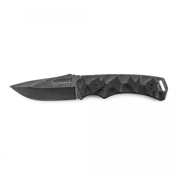 Schrade Tactical Fixed Black Drop Point Blade - www.knifemaster.com.au